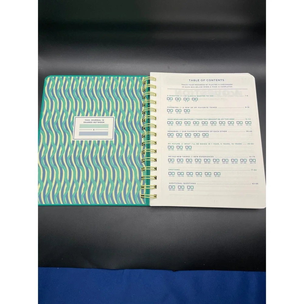 Tabitha Brown Target You & Me Business Shared Journal Teal Gold Spiral 88 Sheets